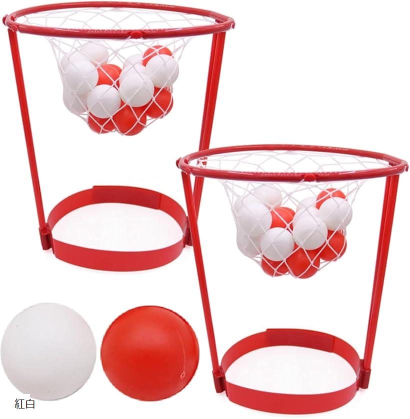 赤と白の光沢ボール 4個セット ケース付き四つ玉 楽天市場】【楽天ランキング1位入賞】玉入れ ゲーム 頭 かぶる