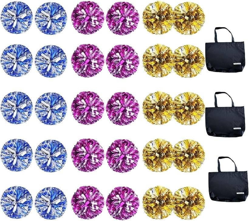ポンポン チア キッズ ダンス 検品済み 30個 15人分 (ピブゴS30個(各10), 28 cm)