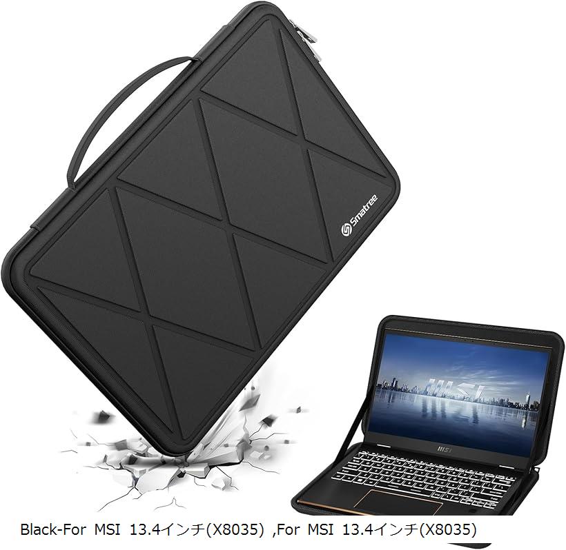 互換品 ハードEVA保護スリーブケース 13.4インチ MSI Summit E13 Flip Evo A13MT-220USに対応 防水 通勤 通学 M44 (Black, For MSI 13.4インチ（M44）)｜ホリック