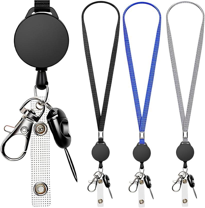 楽天市場】ネックストラップ 首掛けストラップ リール付き 伸縮