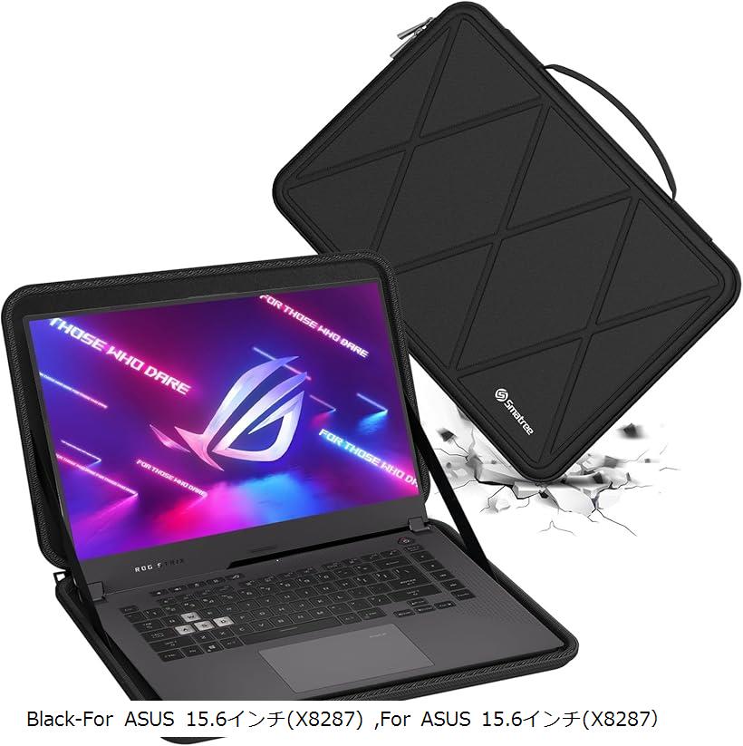 互換品 ハードEVA保護スリーブケース 15.6インチ ASUS ROG Strix Scar 2022 G533、ASUS G15 G513、15.6インチ 2021 防水 (Black, For ASUS 15.6インチ（M95）)｜ホリック