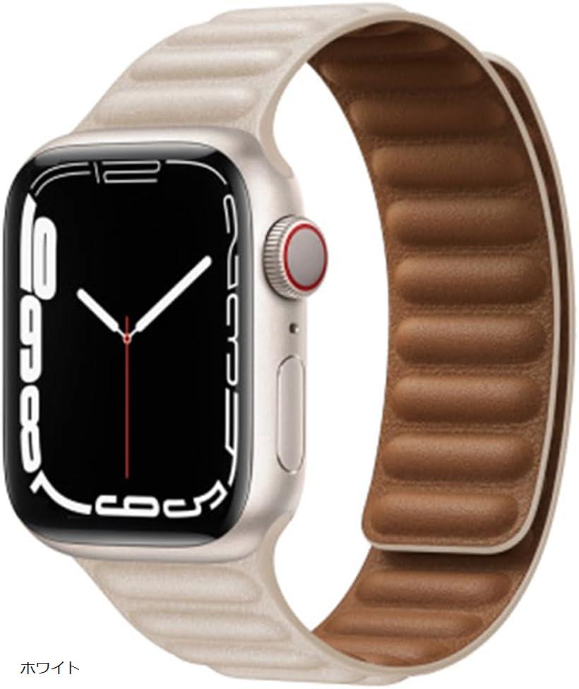 Apple Watch Apple Watch Leather Band 49mm 45mm 44mm 42mm Ultra Ultra Unisex White (White)