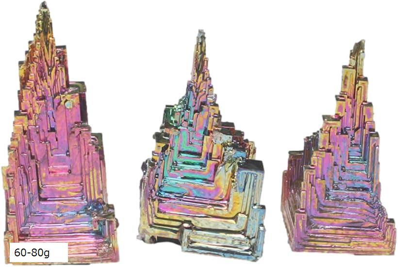 楽天市場】ビスマス結晶 3個セット 研究用標本 金属鉱物(60-80g