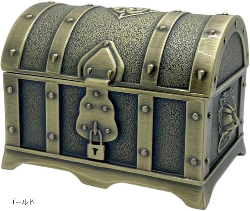 楽天市場】アンティーク風 ジュエリーボックス 宝箱 小物入れ ゴールド
