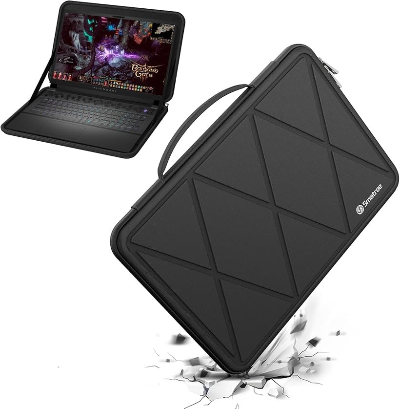互換品 ハードEVA保護スリーブケース 18インチ Alienware m18 / R2 防水ハードケース 360度耐衝撃 X8330 (Black-For DELL 18インチ, For DELL 18インチ(X8330))|ホリック