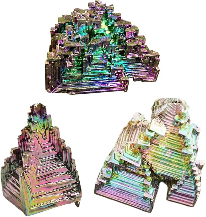 楽天市場】ビスマス結晶 3個セット 研究用標本 金属鉱物 40-60g (40