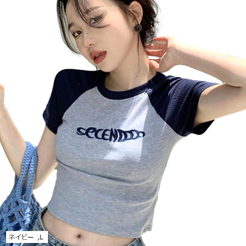 楽天市場】Tシャツ 半袖 丸首 可愛い カットソー シンプル おしゃれ