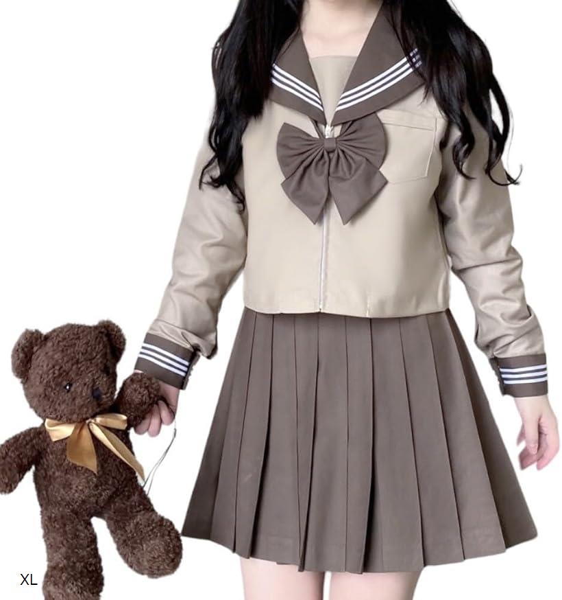 セーラー制服 ホワイト/ダークブラウン 61mkHMVelkL._AC_UL210_SR210,