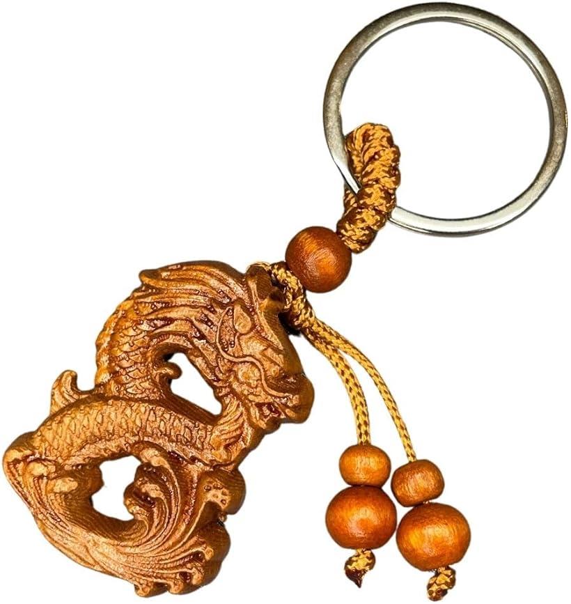 楽天市場】キーホルダー 龍 根付 ストラップ 木彫り 風水 グッツ