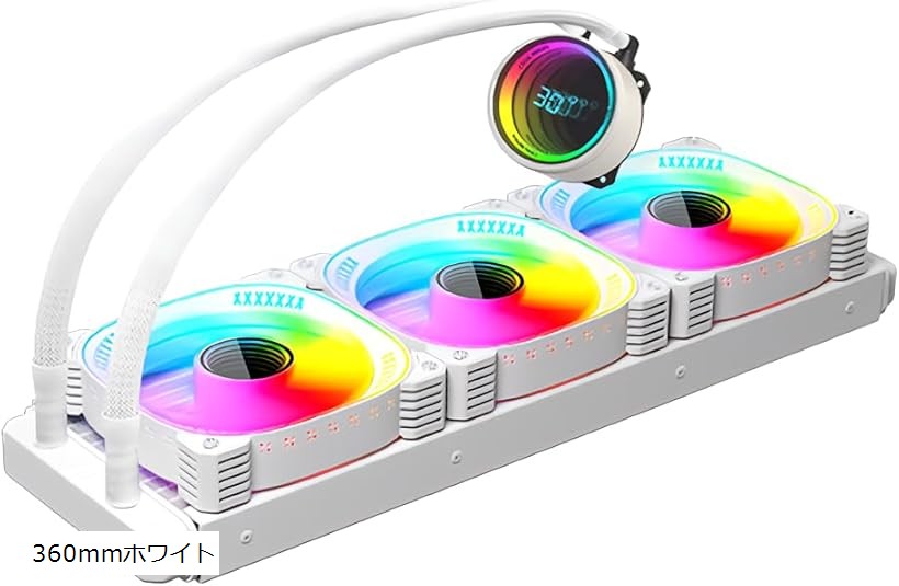 COOLMOON 簡易水冷クーラー 温度表示機能付き インフィニティ―ミラー CPUクーラー LED ARGB 5v 3pin LGA1700/1200/115X AMD:AM5/AM4ソケットに対応 4pin PWM ファン制御