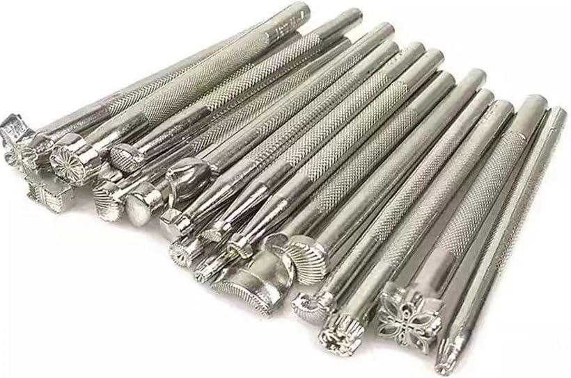 日本製 約210本　レザークラフト　刻印　クラフト社&ELLA社製　革職人 Amazon.co.jp: クラフト社 革工芸 刻印棒 基本 7種セット レザー