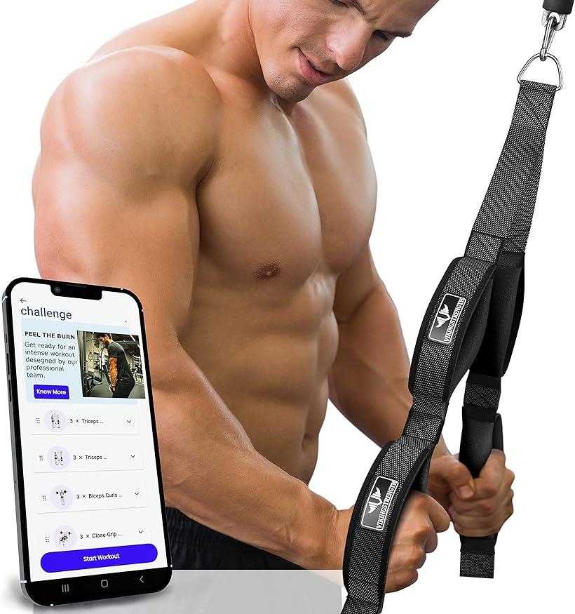 楽天市場】三頭筋ロープ ケーブルアタッチメント トライセット