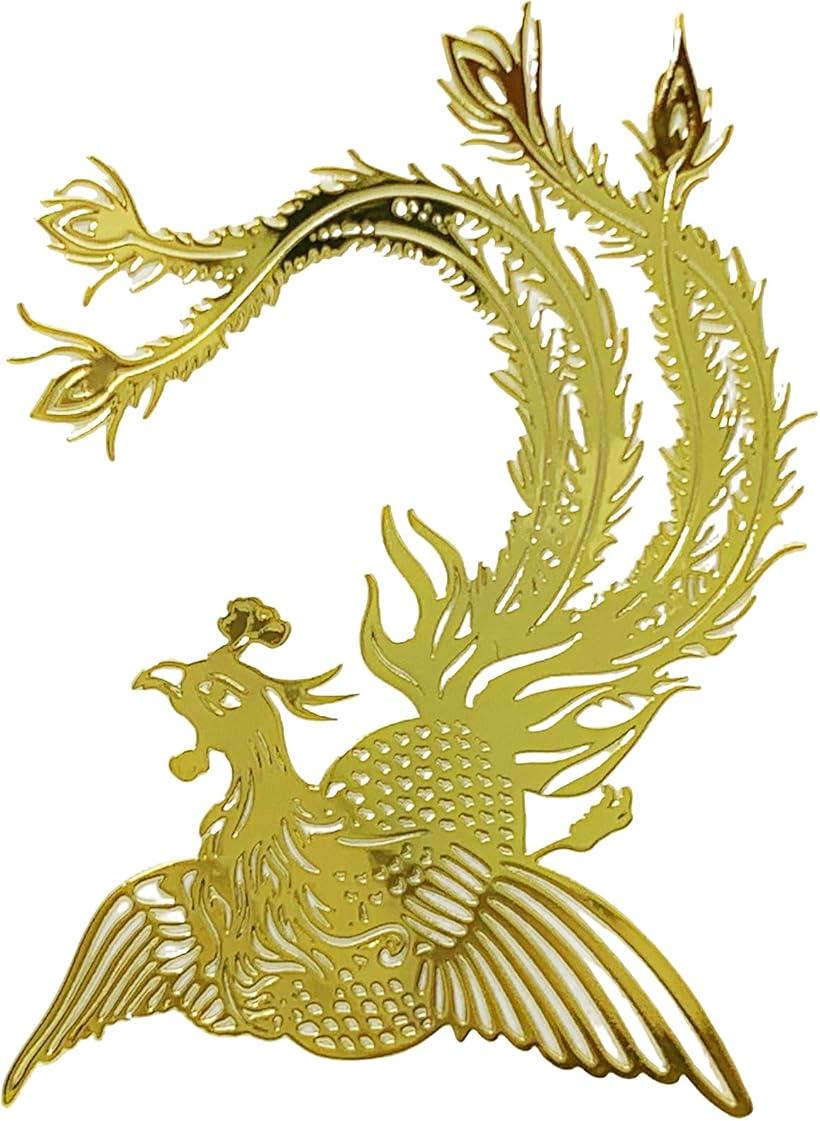 楽天市場】幸運 良縁成就 繁栄 フェニックス 鳳凰 5.6x4.0cm 金色 金属