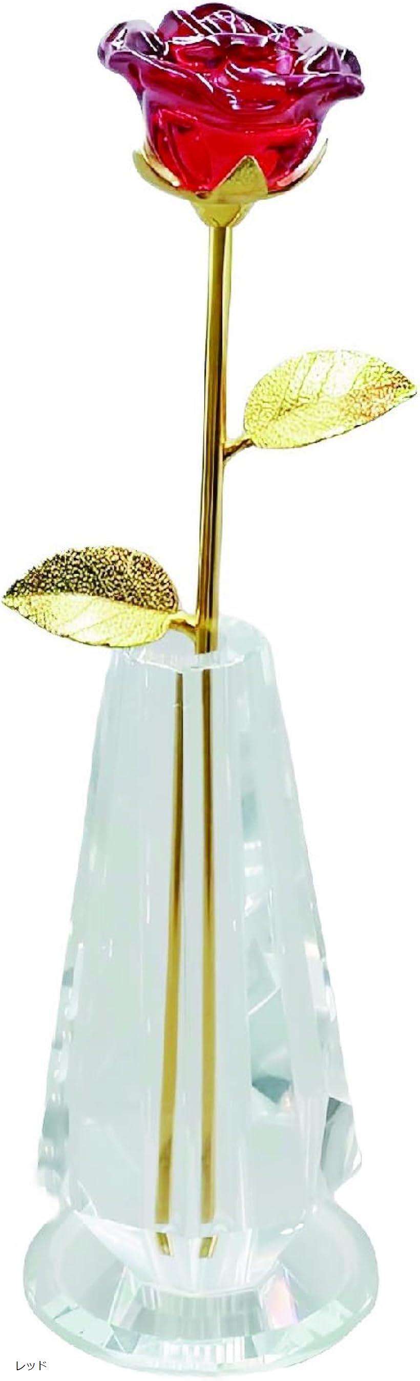 【新品】バカラ　ローズ　フラワーベース　 花瓶　一輪挿し　箱付き　クリスタル バカラ Baccarat エキノックス 一輪挿し 花瓶 フラワーベース