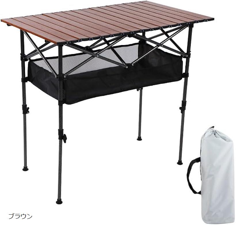 楽天市場】アウトドア キャンプ テーブルサイドラック 収納