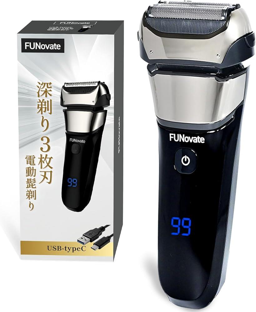 シェーバーメンズ3枚刃 電動シェーバー 電動防水 ロック機能 LEDディスプレイ シェーバー 電気シェーバー メンズシェーバー 髭剃り 日本製刃