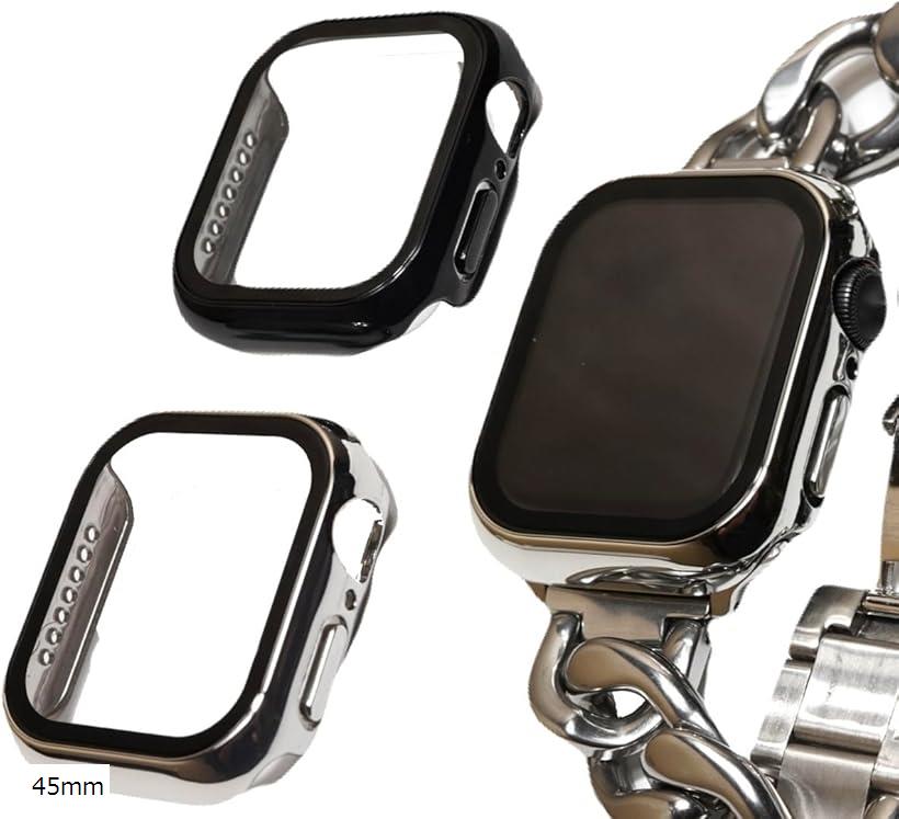 楽天市場】Apple Watch 用 カバー ケース シルバー/ブラック 2個