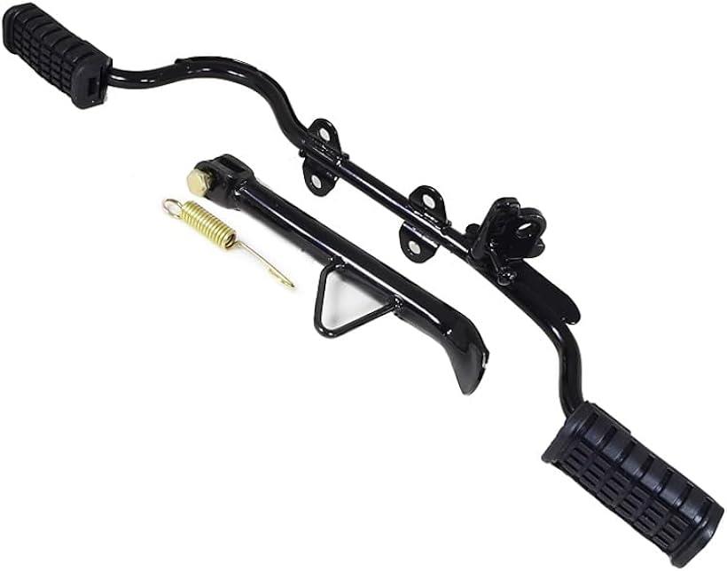 ホンダ 用 ステップキット 可倒式 スーパーカブ110 JA44 リトルカブ サイドスタンド 220mm 付き 純正 タイプ 社外品(ブラック)画像