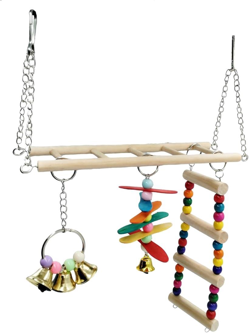 楽天市場】鳥 おもちゃ ブランコ はしご 鈴 吊り下げ バードトイ