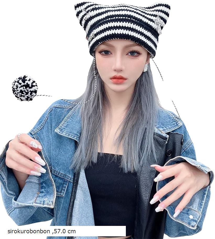 楽天市場】Bg3 猫耳ニット帽 帽子 サブカル系 y2k 地雷系ファッション
