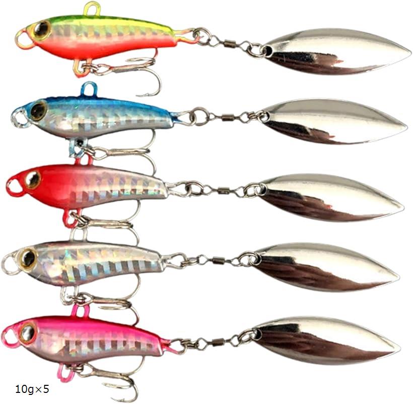 青物ルアー　8個セット　ケース付き 楽天市場】スピンテール ジグ ブレード 釣り ケース付き ルアーセット