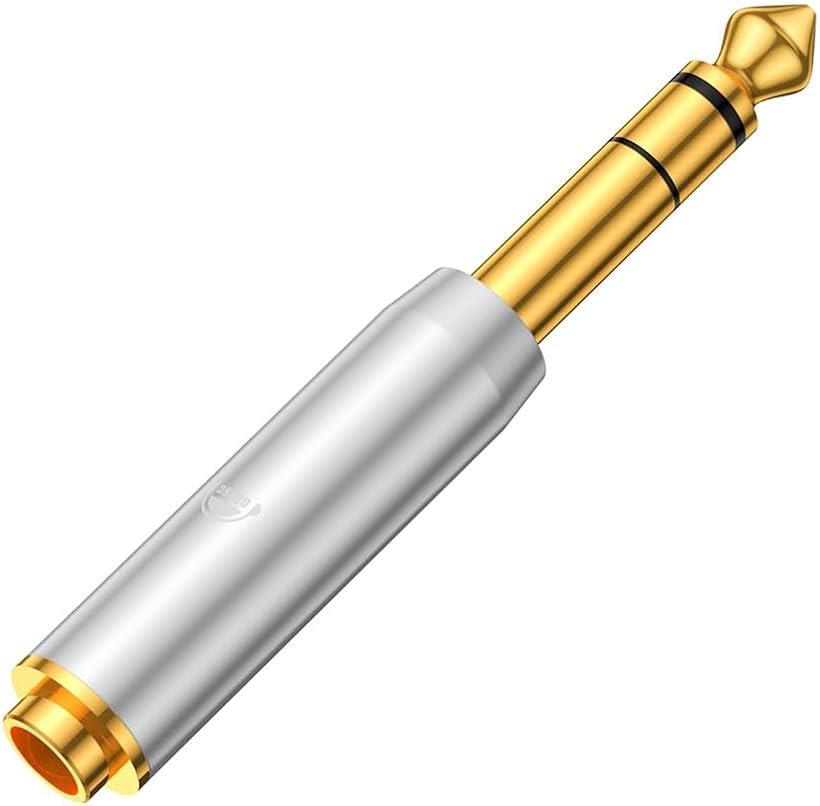 楽天市場】6.35mm-4.4mm 変換プラグ オーディオ変換 オス メス 純銅