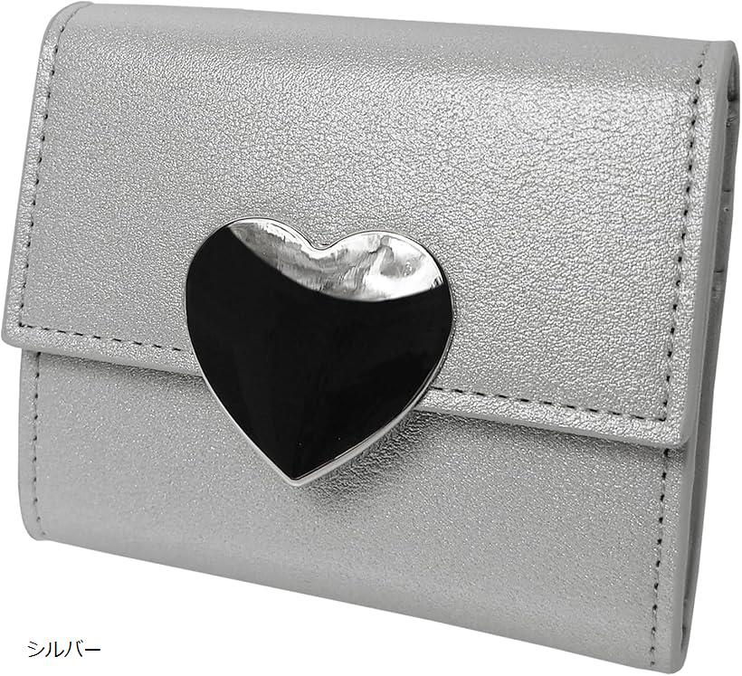 シルバー ハート型金具 三つ折り財布 アルトローズ ALTROSE 三つ折り財布 三つ折り 財布 さいふ ミニ
