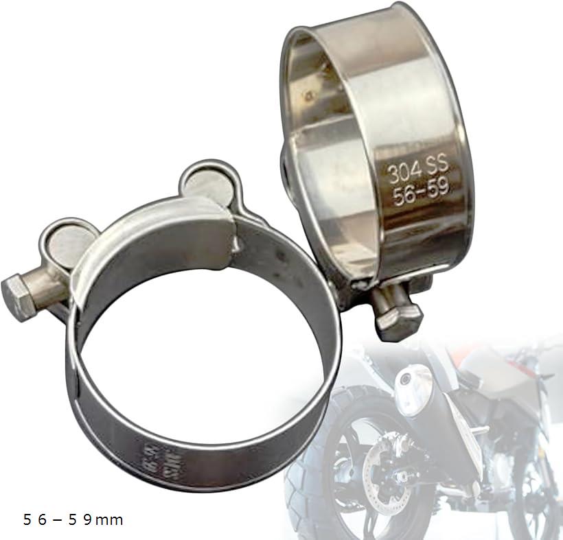 楽天市場】マフラーバンド ステンレス製 2個セット サイレンサー