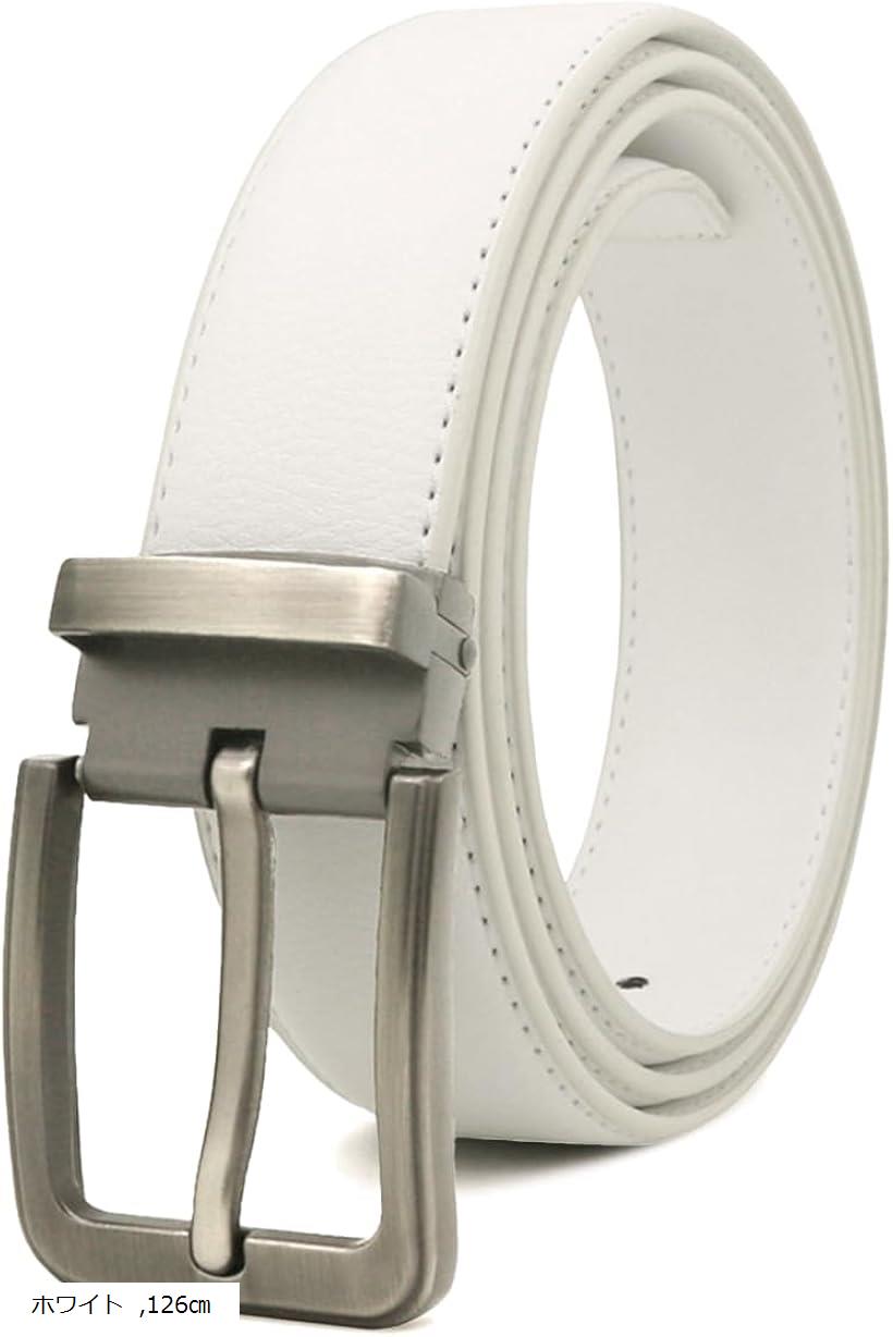楽天市場】1ピン本革メンズベルト ホワイト 136cm (ホワイト, 136cm