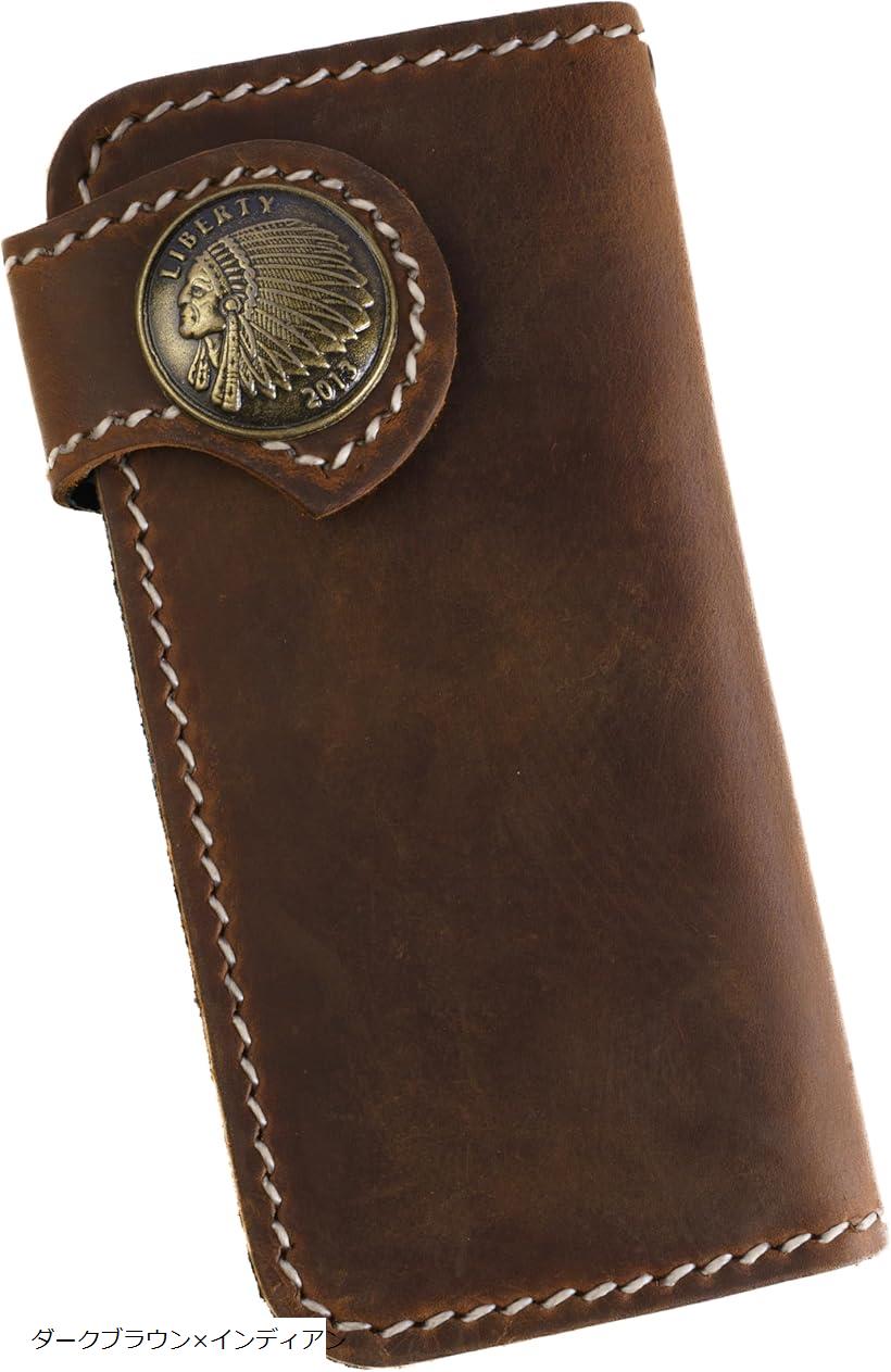 本革 サドルレザライダース ロングウォレット 長財布インディアン フラットヘッド 栃木レザー 長財布 ライダースウォレット バイカーズウォレット