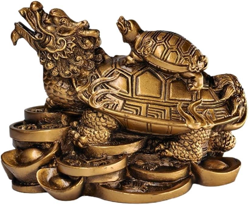 楽天市場】ドラゴンタートル 置物 金運アップ 樹脂製 龍亀 フィギュア