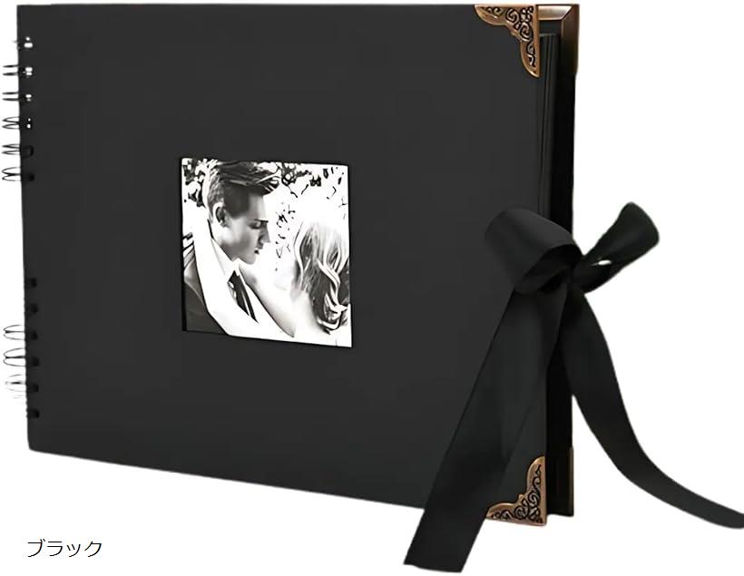 楽天市場】スクラップブック アルバム 手作り 黒台紙 手作りアルバム