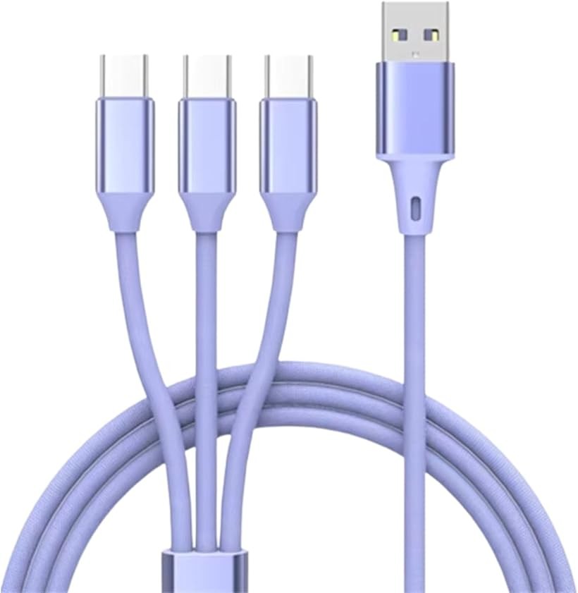 【ランキング1位入賞】USB Type C 充電 ケーブル 3in1 66W/5A 急速充電 データ転送 1.5M USB-A to タイプC+タイプC+タイプC 3股 3台同時充電 シリコン製 柔らかい 絡まない 断線防止 iPhone|ホリック