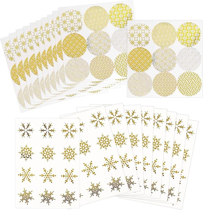 楽天市場】EdisonBrain シール 和柄 雪柄 箔押し 封印 13種 210