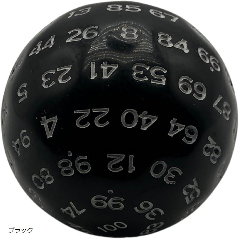 楽天市場】100面ダイス 多面体サイコロ アクリル製 ブラック TRPG