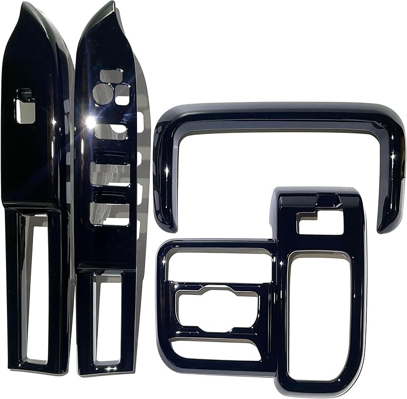 互換品 新型スペーシア スペーシアカスタム MK54S MK94S アクセサリー 内装 パーツ シフトパネルカバー メーターフードパネル ウィンドウスイッチパネル セット ピアノブラック (ピアノブラック)