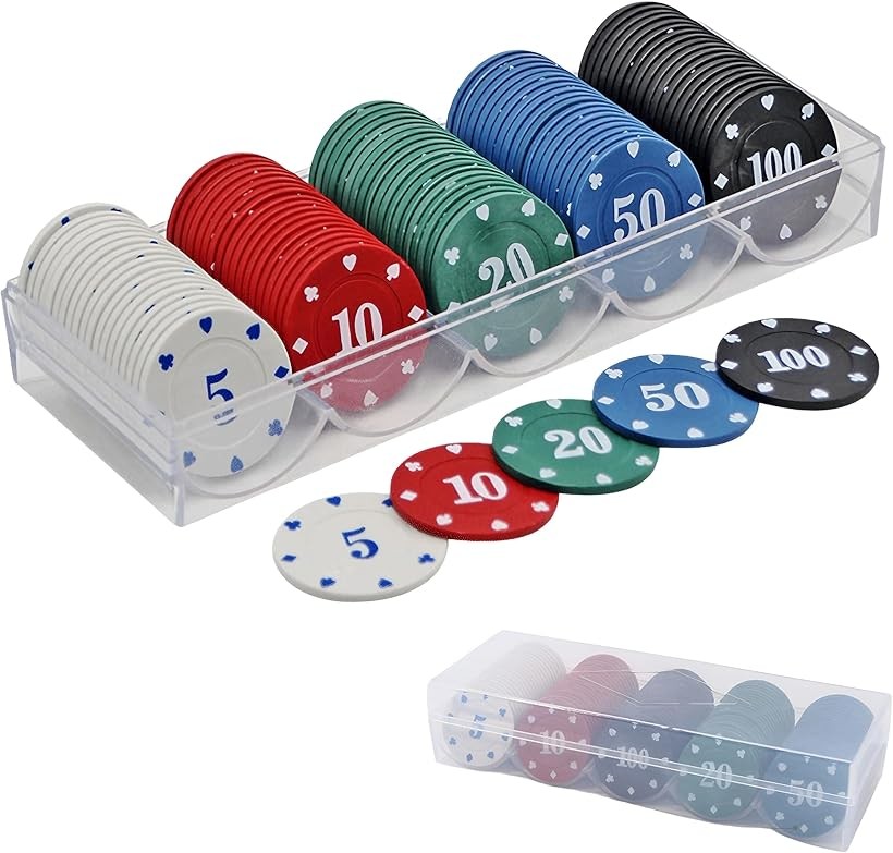 楽天市場】ポーカーチップ500枚 6色数字入り 重さ14g クレイポーカー