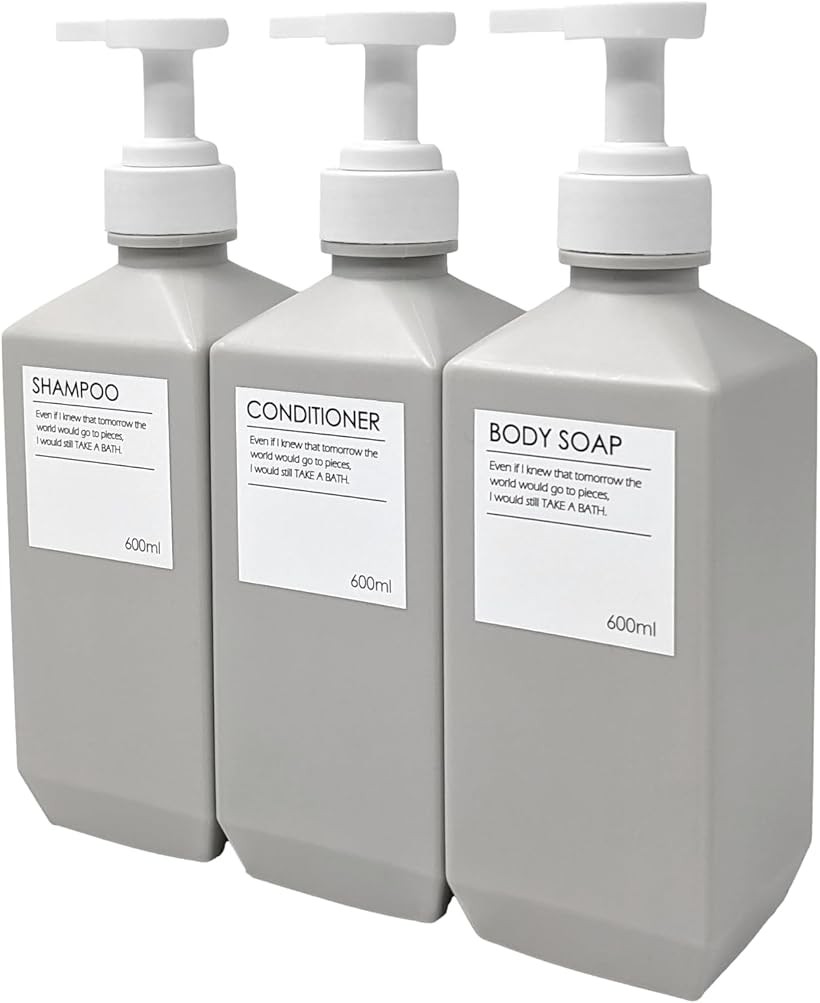 楽天市場】シャンプーボトル 3本セット 詰め替えボトル ディスペンサー