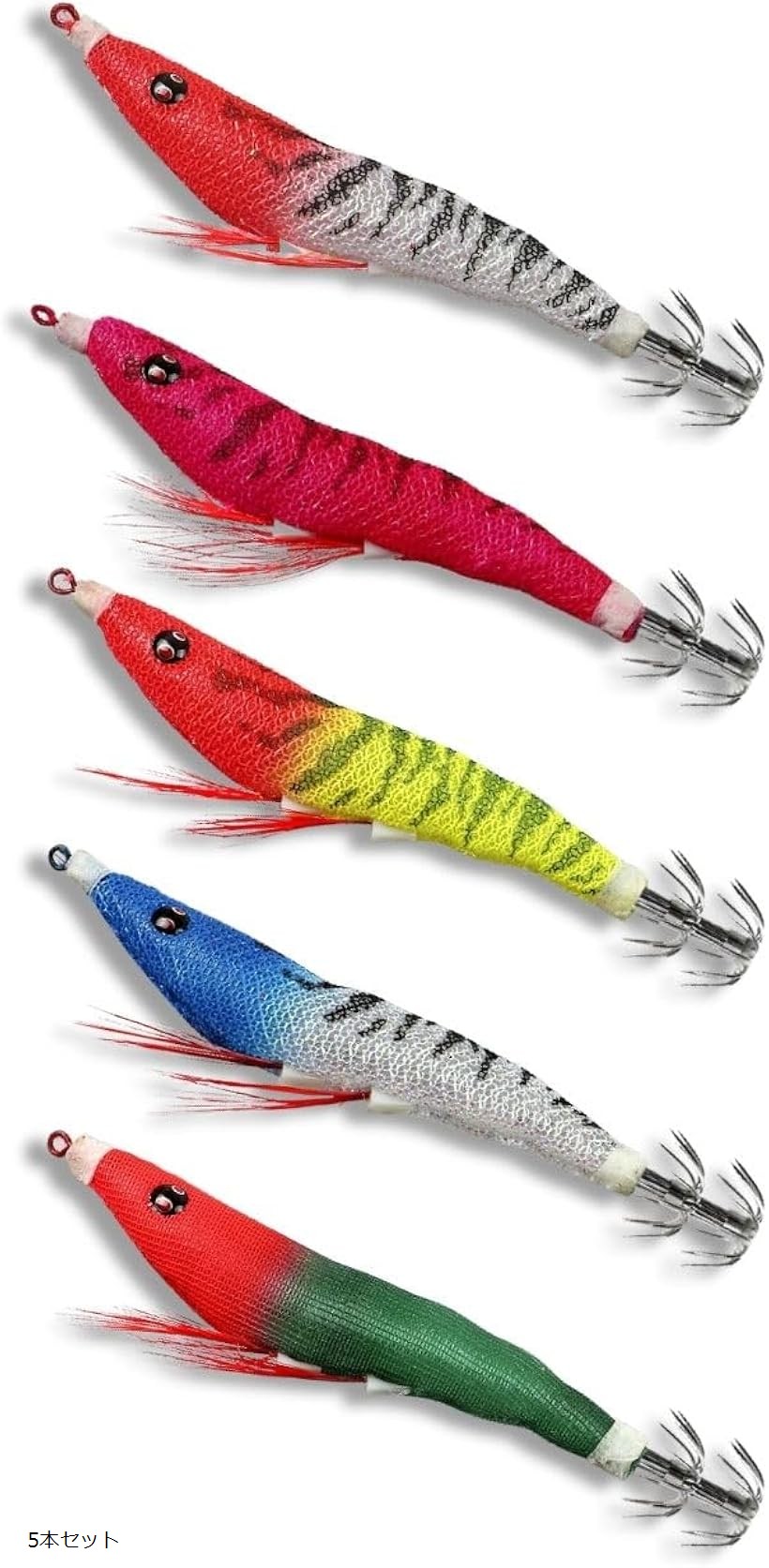 楽天市場】[5点セット]夜光 エギ 10.7cmイカメタル 餌木 イカ釣り たこ