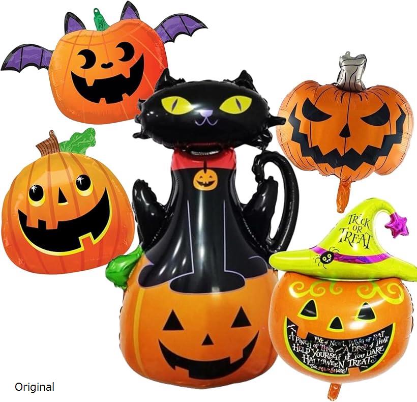 楽天市場】ハロウィン バルーン 風船 5個 セット アルミバルーン