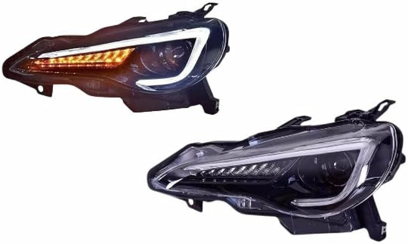 互換品トヨタ86 スバルBRZ ヘッドライトシーケンシャルウィンカー 左右セット 2012-2021 (ホワイト＆アンバー)