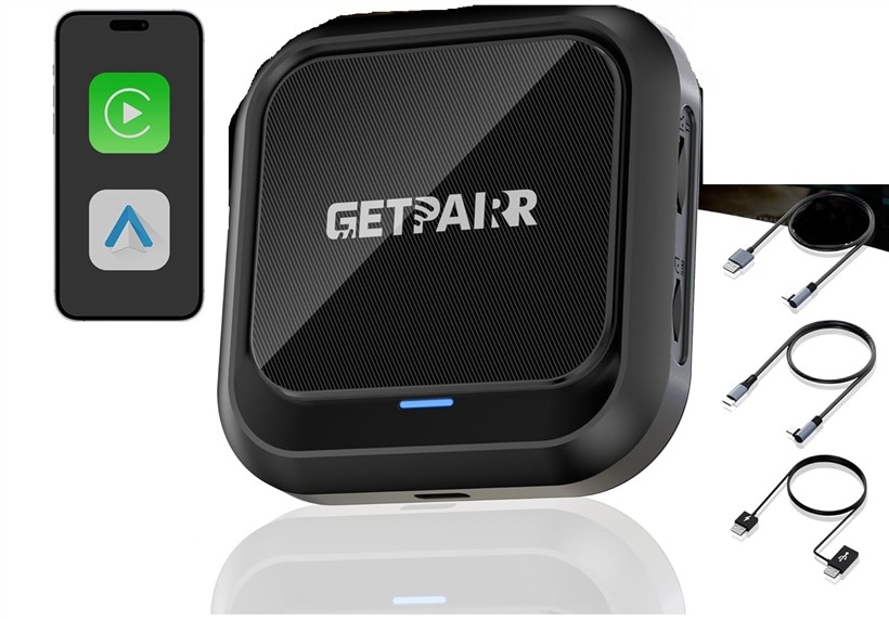 CarPlay AI Box ワイヤレス Android Auto対応 13搭載 カープレイワイヤレス化 車 2画面分割表示 GPS内蔵 Google Playアプリ (ブラック)