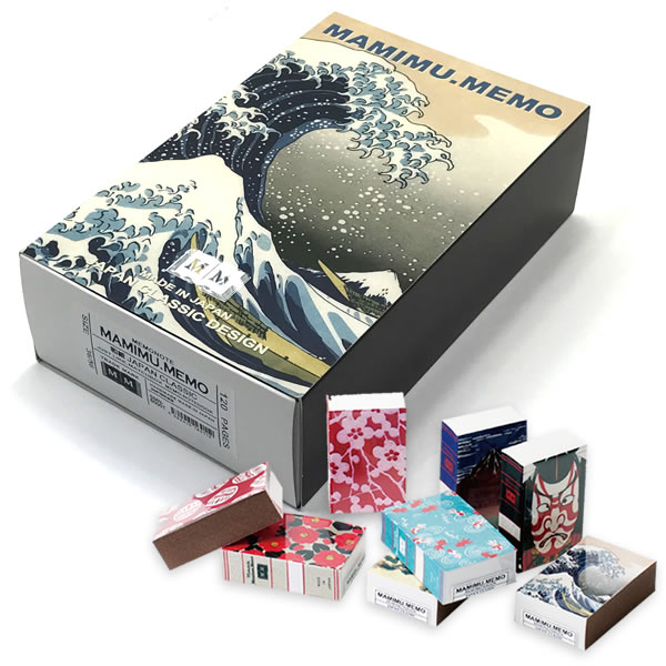 【楽天市場】MAMIMU.MEMO 和紙ジャパンクラシックパターン メモ帳30個セット（10柄×3個） SMN-6000T 大きなマッチ箱収納