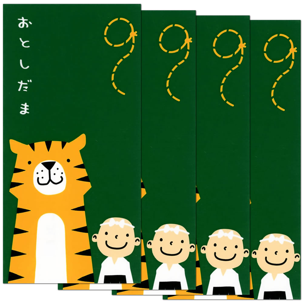 楽天市場 お年玉干支ポチ袋 大 同柄4枚 2枚 2パック セット 寅と一休さん 9 6 Tp27 新札型 シルク印刷 2パック お札が折らずに入るサイズ 金封 天一堂 ぽち袋 芦屋の文房具店 あしや堀萬昭堂