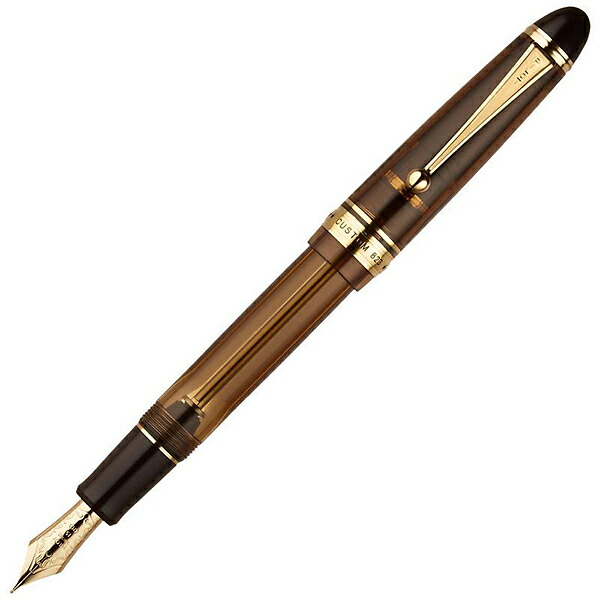 中古】カスタム823 M(中字)ニブ 透明ブラック 万年筆 パイロット 14k