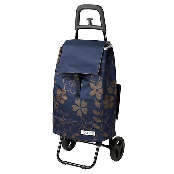 レップ(Rep) COCORO スタンダード ショッピングカート FLOWER（フラワー） ネイビー×グレー 544914 40L 保冷・保温 耐荷重量：20kgまで タイヤ取り外し可