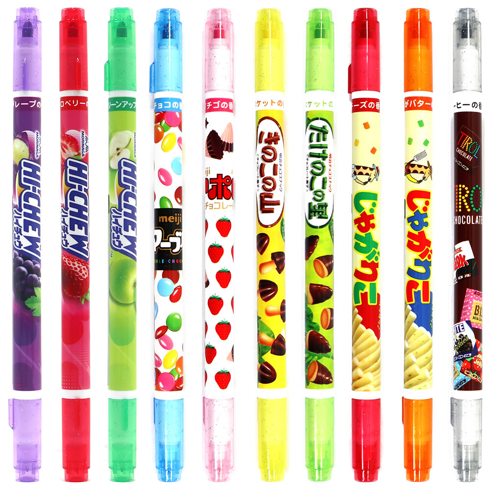 【ばら売りOK】お菓子 香り付き カラーマーカー【組み合わせ自由】 楽天市場】お菓子の香りつき ダブルマーカー 全10種 (9色) おやつ