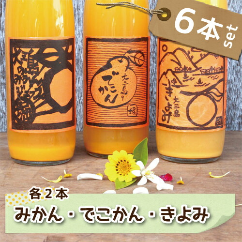 愛媛 県 産島みかんジュース3種類セット 500ml&times;6本 ホリ田ヤ国産 温州 みかん ジュース ストレート ジュース フルーツ ジュース 果汁 100 % 柑橘 濃厚 高級 飲み比べ ご当地 お取り寄せ プレゼント 贈り物 ギフト 内祝い 土産