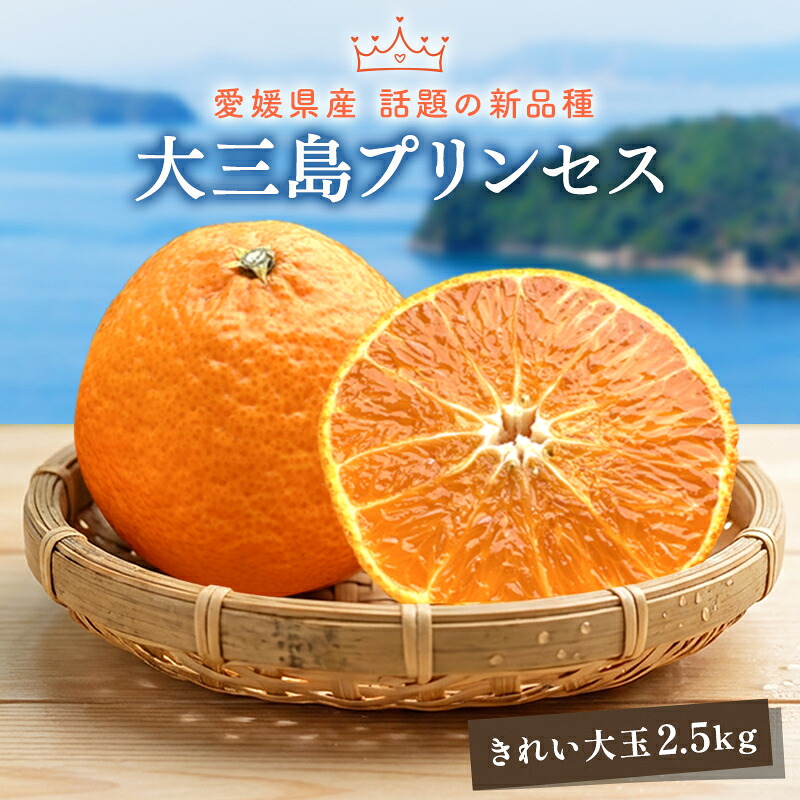 送料無料 大三島プリンセス 大和撫子(きれい)大玉 2.5kg ◆ 愛媛県 大三島 お取り寄せ 国産 みかん 蜜柑 柑橘 愛媛みかん 果物 フルーツ 訳あり わけあり グルメ 紅プリンセスと同じ品種 甘平 まどんな 紅