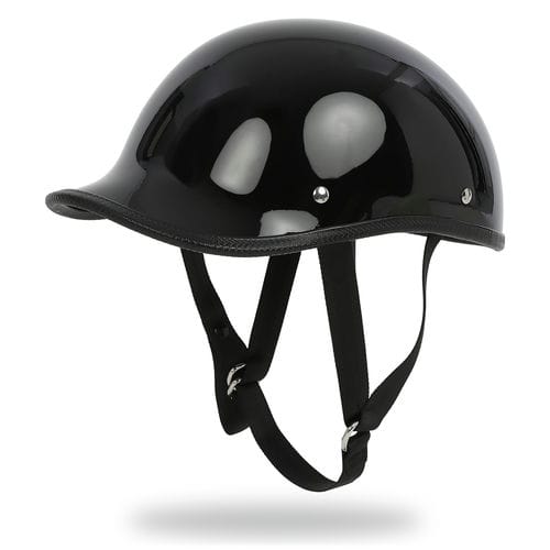 銀輪 安全帽 自動二輪車 ビンテージ メンズ レディース S~XXL アメリカン GOOSE TAIL HALF HELMET グーステールハーフヘルメット 黒いこと HORIZON HELMETS